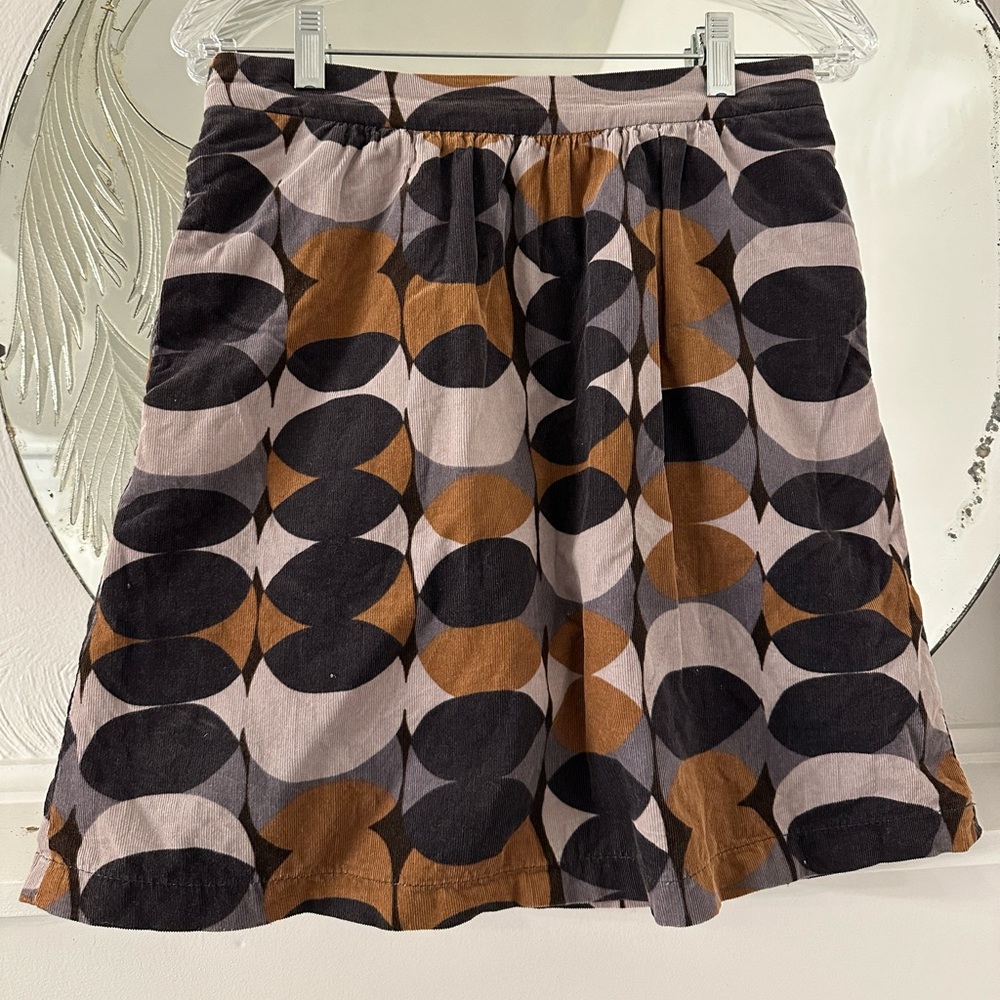 Boden Patterned Corduroy Mini Skirt, Size 4